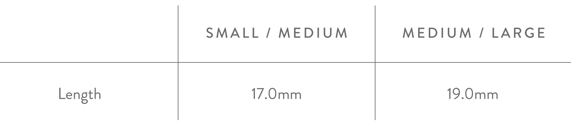 Bracelet Size Chart